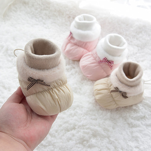 秋冬加厚卡通婴儿步前鞋