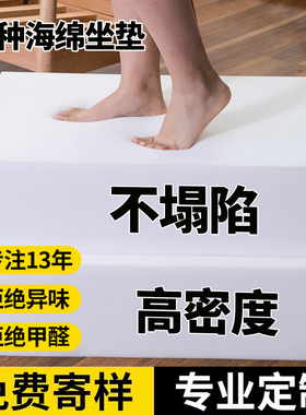 60D50D加硬高密度海绵垫沙发垫榻榻米垫床垫定制椅垫靠背坐垫更换