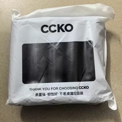 CCKO抽绳垃圾袋家用加厚手提式黑色卫生间厨房专用大号塑料垃圾袋