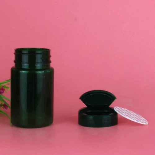 Лечебная капсула, упаковка, синяя зеленая бутылка, 80 мл