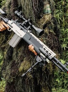 BF妹控mk14尼龙电动连发玩具枪m14EBR儿童玩具cs的发射器狙击模型