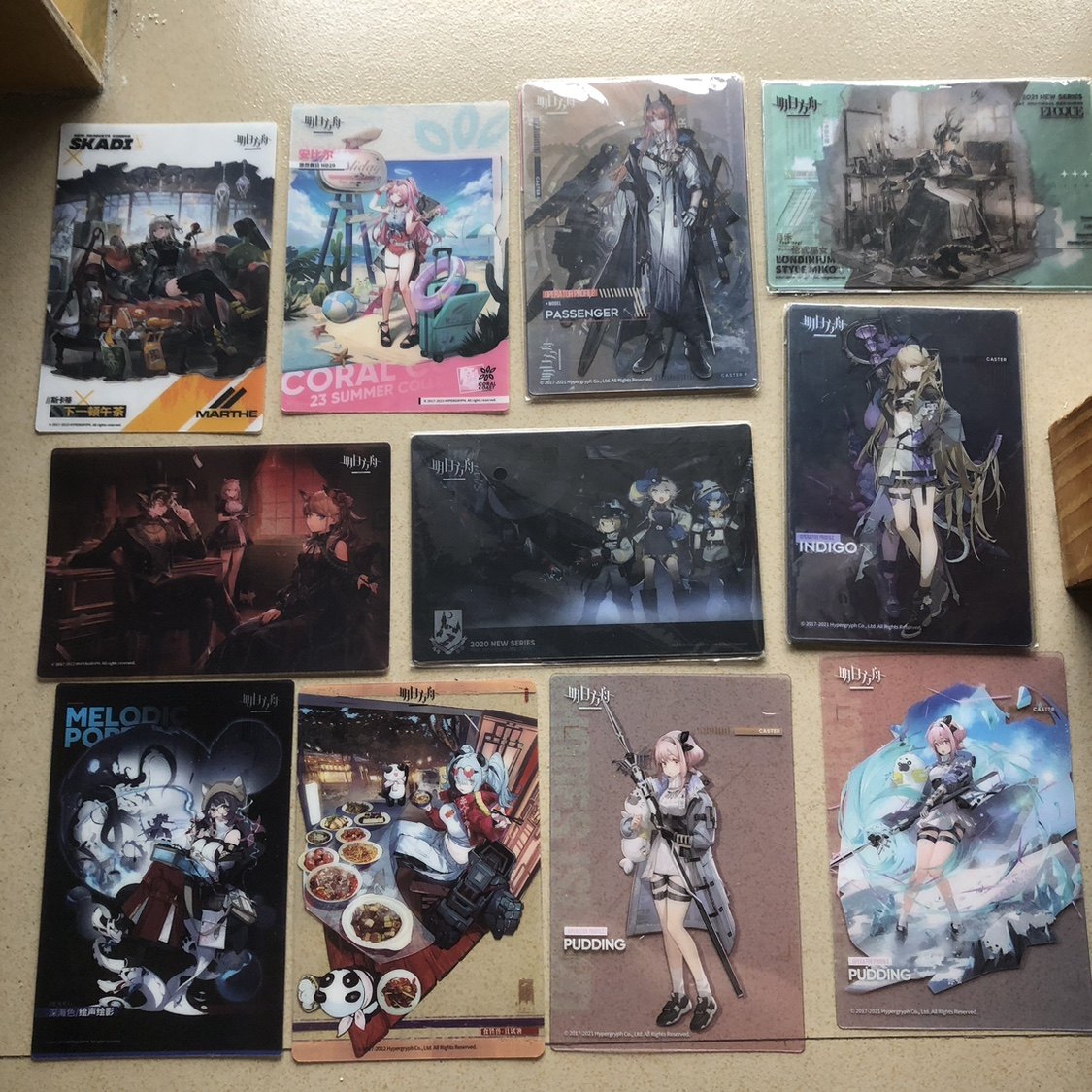 【现货】正品明日方舟官方明信片pvc异客银灰斯卡蒂塑心流明炎客