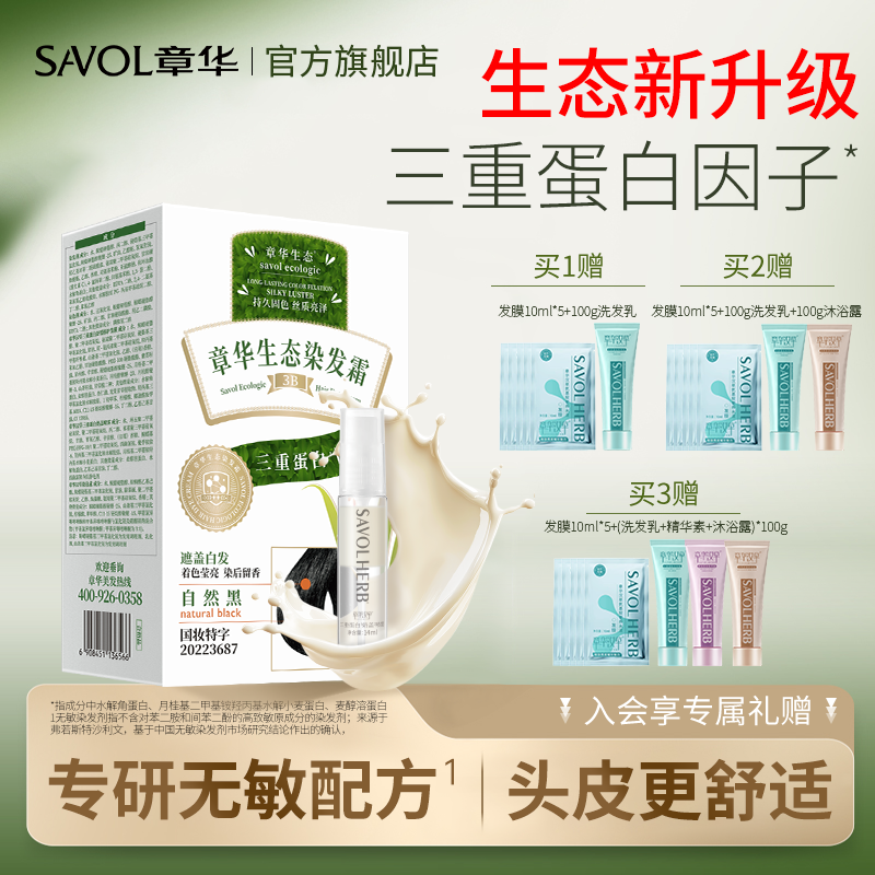 【章华官方】新升级三重蛋白染发