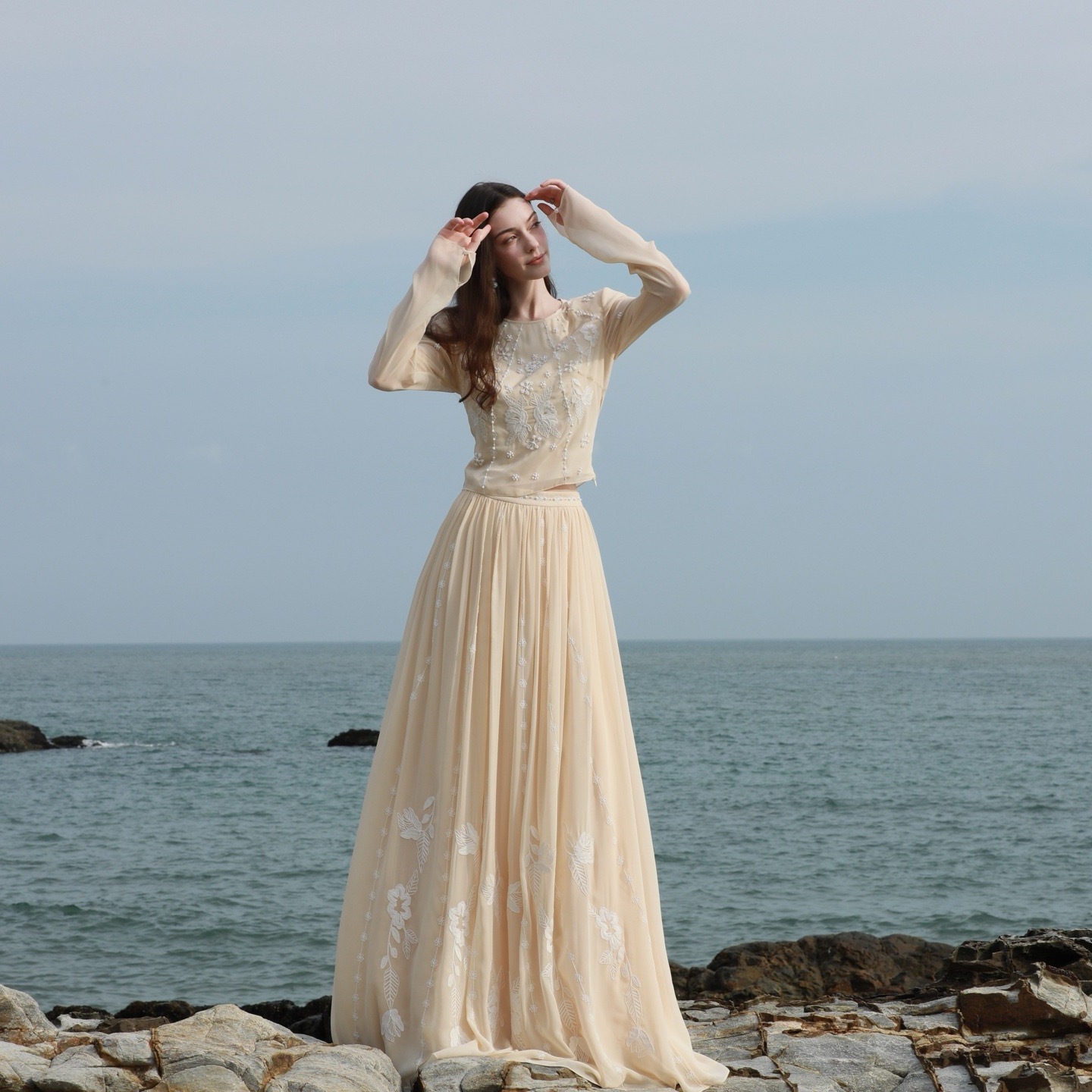 VANSUNSUN重工刺绣上衣套装