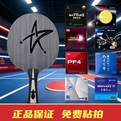 银河u2乒乓球拍七层纯木DIY组合