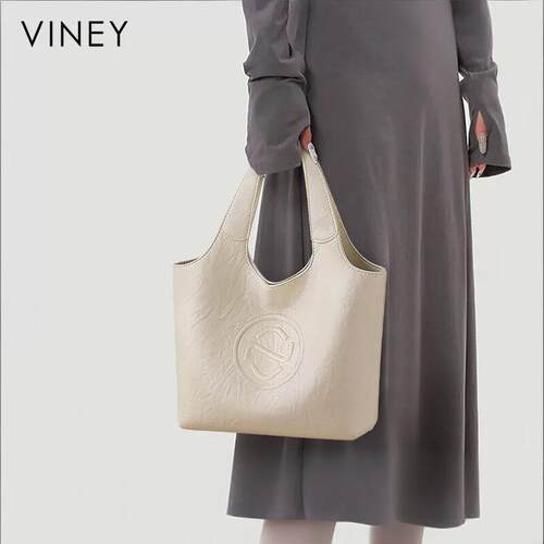 Viney薇妮岩云包包女款2026新款女包真皮菜篮子手提包托特单肩包