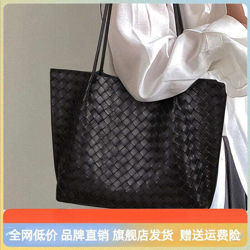 Viney托特包包2025新款真皮女包秋冬大包编织包大容量单肩腋下包