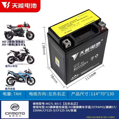 春风150SC/NK XO狒狒ST125  CF125-3A赛车手冒险家摩托车电瓶电池