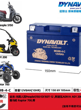 雅马哈XT660Z MT03 XMAX 400 250 125 YP400猛禽700电瓶蓄电池