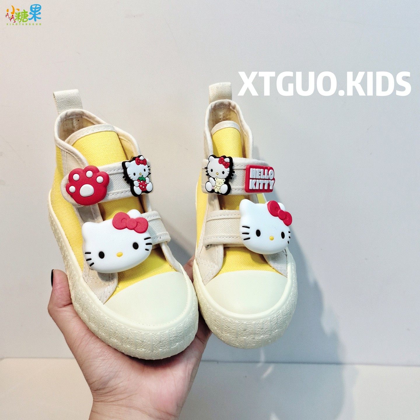 儿童女孩透气帆布鞋女童鞋子2026新款春秋款休闲高帮板鞋软底防滑