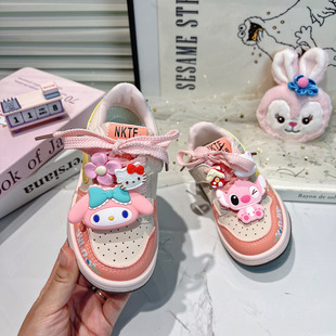 女童鞋子2026年春秋新款儿童运动鞋小童中童女孩百搭低帮休闲板鞋
