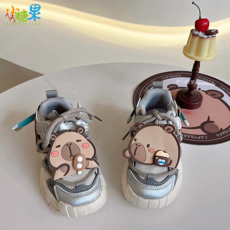 男童春秋款运动鞋男款儿童老爹鞋轻便网面透气小孩男宝宝男孩鞋子