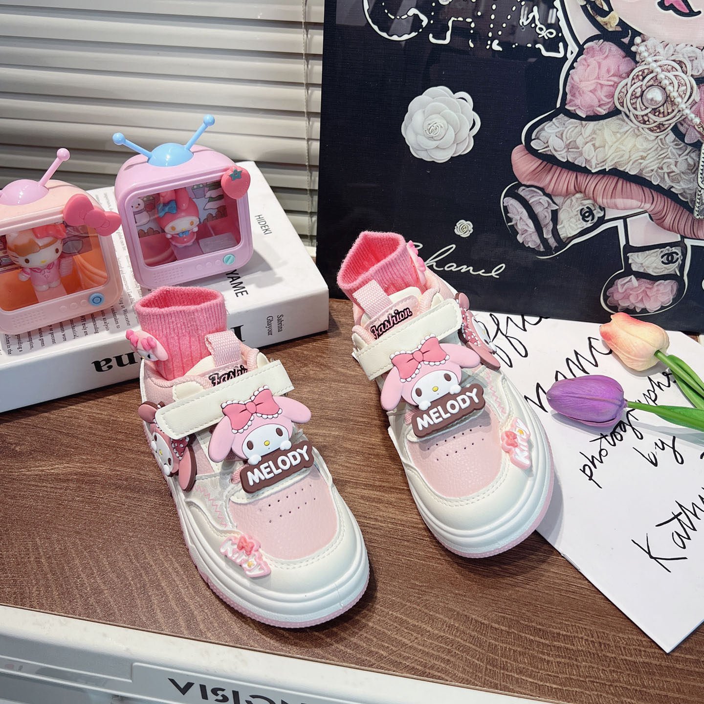 女童粉色低帮板鞋春款儿童女款运动鞋春季皮面防水软底小女孩鞋子