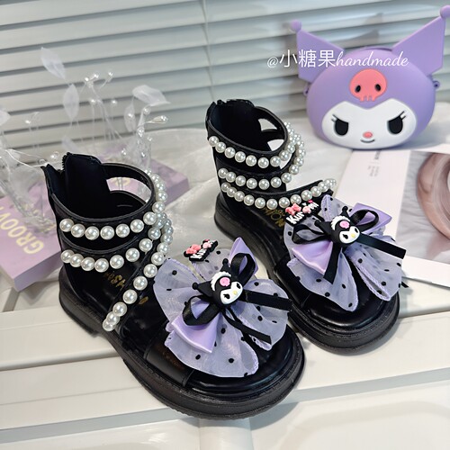 夏季露趾休闲女童蝴蝶结凉鞋