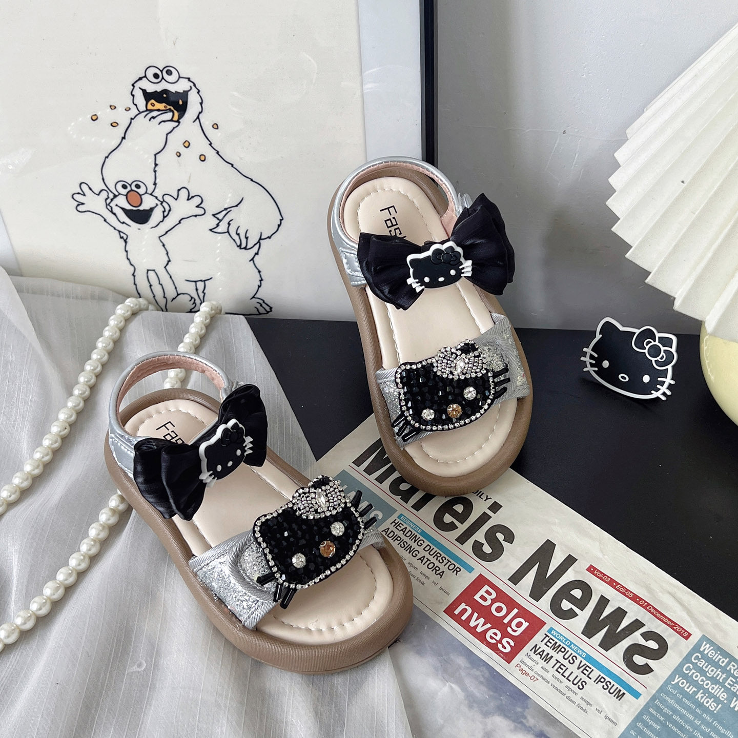 女童宝宝凉鞋女宝夏季2026新款儿童软底透气运动沙滩鞋公主风轻便