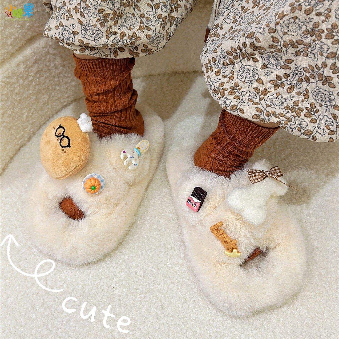 女童拖鞋冬室内2025新款男童女童宝宝居家毛毛棉拖鞋男宝女宝毛绒