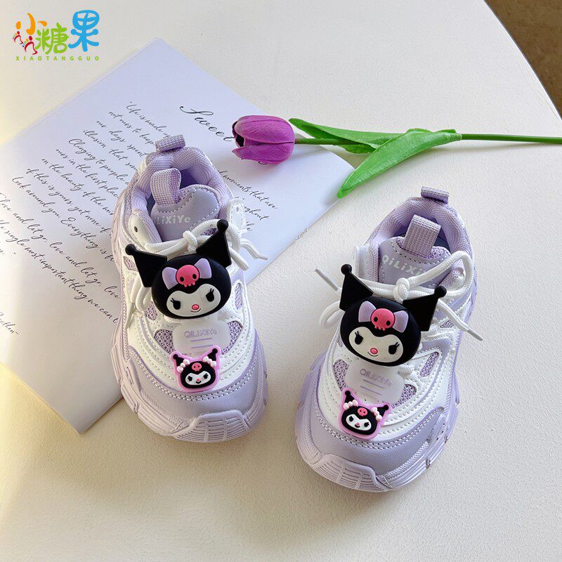 儿童女款运动鞋春秋款网面透气女孩女宝鞋子小女孩女童春款老爹鞋