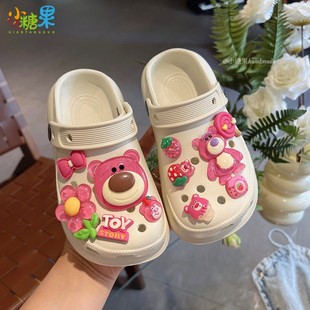 女孩洞洞鞋2026新款高跟厚底儿童拖鞋外穿洋气女童防滑夏日女款夏