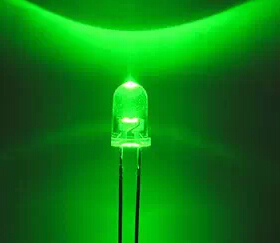 4只价3MM白发翠绿黄蓝红 LED 发光二极管绿光 led适合做指示灯