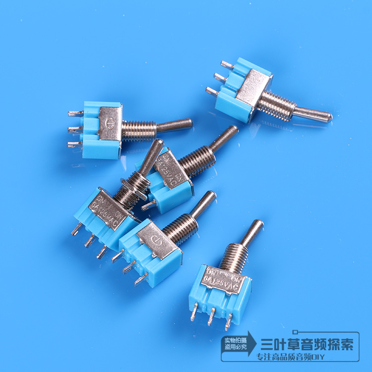 钮子蓝色最小微型拨动开关