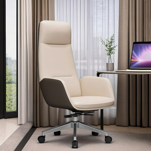 意式真皮办公总裁老板椅人体工学