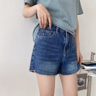 包邮！9009#品质好货~柔软百搭高腰牛仔短裤  0.33KG