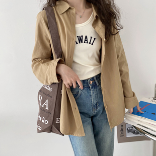 KT030#复古文艺宽松大版精致纽扣纯棉长袖衬衫 可当外套穿 0.24KG