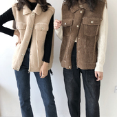 厚实保暖质感毛毛马夹外套外穿背心 0130 皮毛一体大版 0.77KG