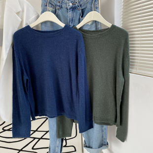 套头宽松羊毛马海毛针织毛衣 韩系ins慵懒风薄款 5028 0.2KG 包邮