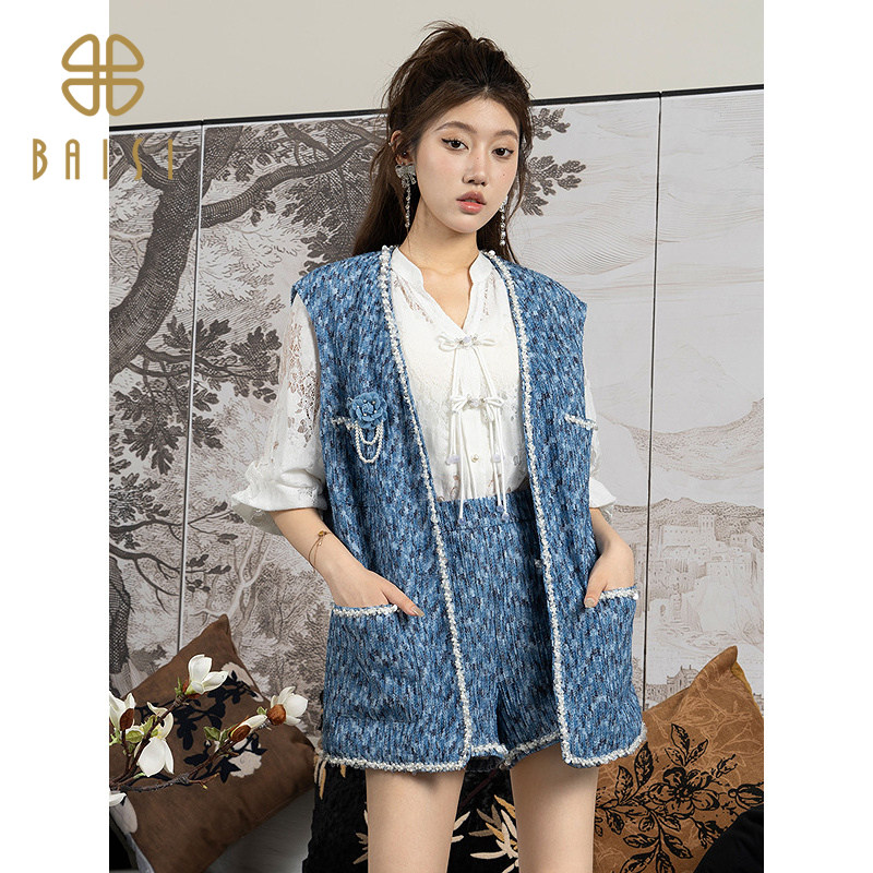 2025秋季新品百丝小香风软糯糯西装马甲设计感元气少女减龄外套女,女装/女士精品,马夹,淘宝优惠券,粉丝福利购,淘宝优惠卷