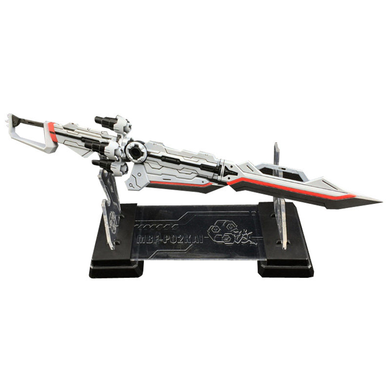 包邮 mg 1/100 红异端改件 红蓝迷惘模型 王者之剑武器led刀架