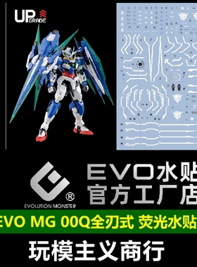 包邮 EVO MG 1/100 GNT-000 全刃式 00Q 量子00 GN剑4 模型 水贴