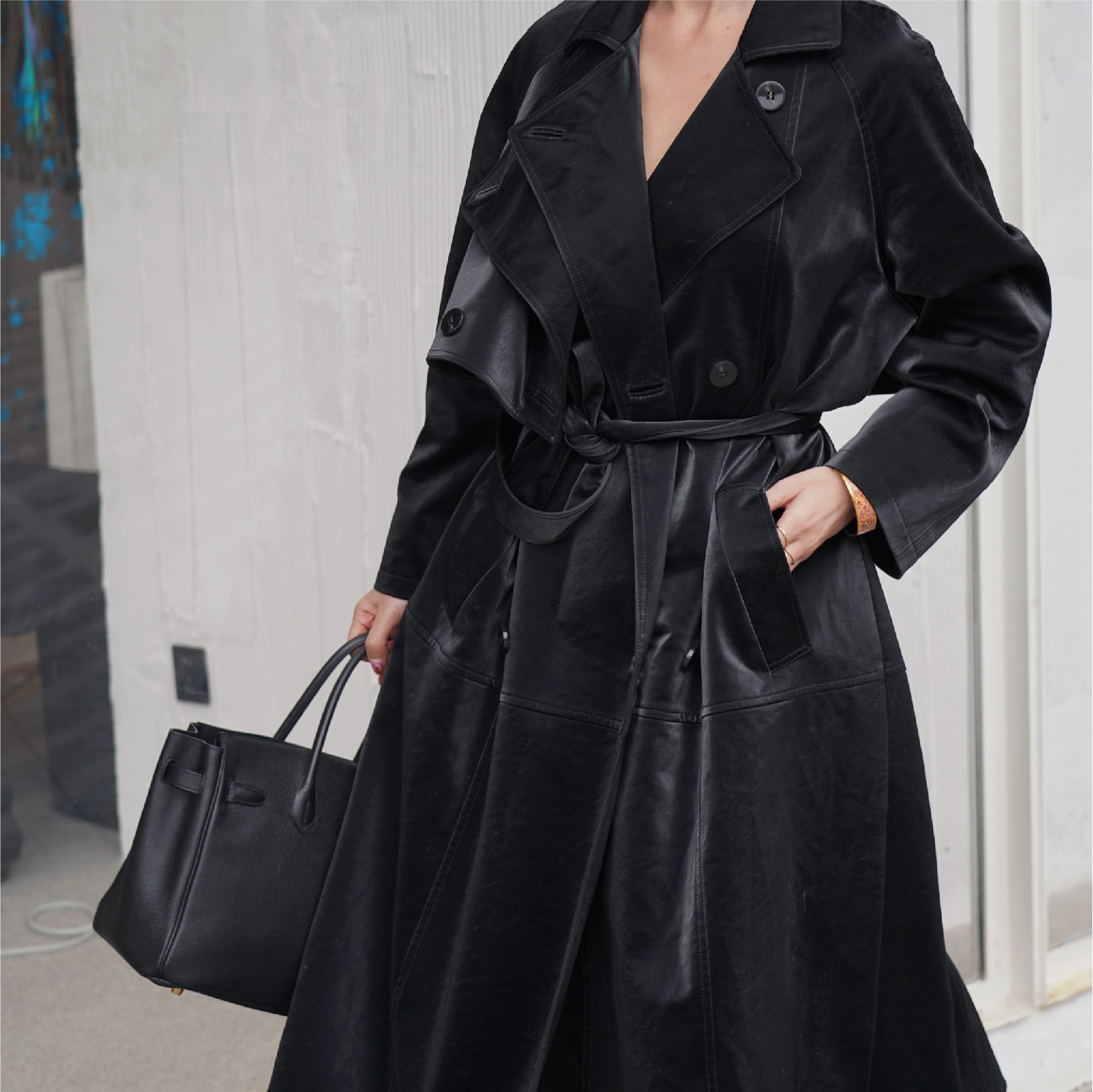 pu中长款sibleu小众宽松