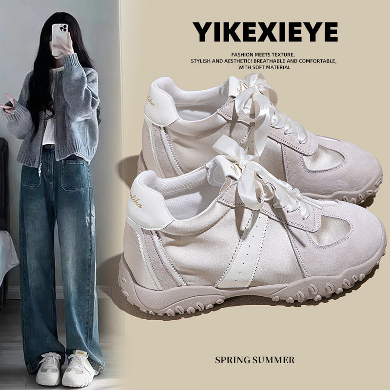 真皮德训鞋女款女复古厚底经典内增高鞋子女鞋爆款2026新款运动鞋