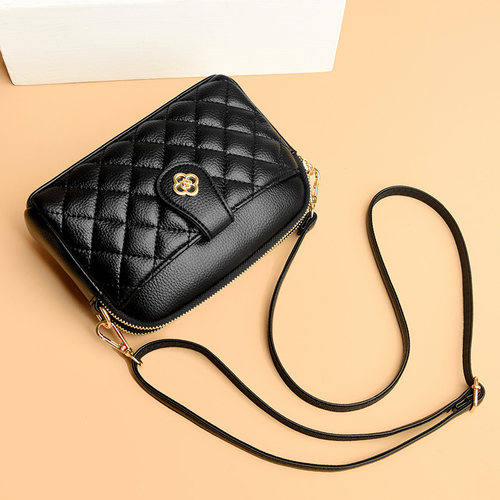 人气收藏款时尚双层菱格小包包