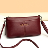 新中式 包包女式 2025新款 中年女包妈妈包单肩斜挎小包手机包软皮