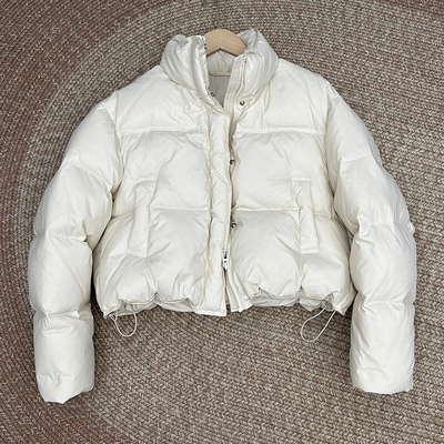 韩版宽松加厚短款立领羽绒服女