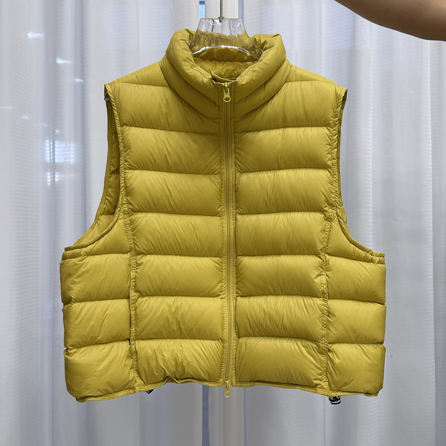 90%白鸭绒排骨立领羽绒马甲女短款2025秋冬新款宽松轻薄背心外套