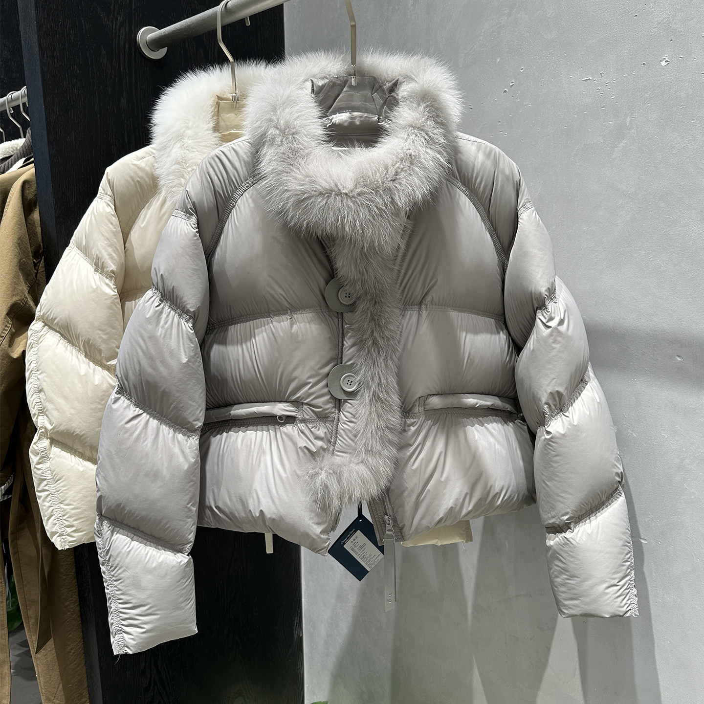 90白鸭绒狐狸毛立领时尚短款羽绒服女2025秋冬新款小个子保暖外套,女装/女士精品,羽绒服,淘宝优惠券,粉丝福利购,淘宝优惠卷