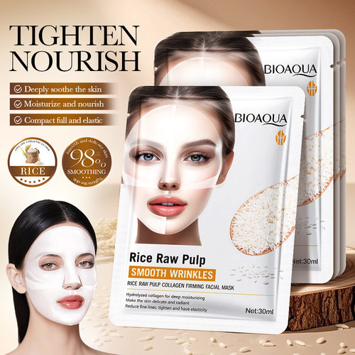 Full BIOAOUA Rice Original Collagen Firming Split facial ma