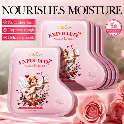 SADOER Cupid Rose Exfoliating Nourishing Foot Mask (Foreign