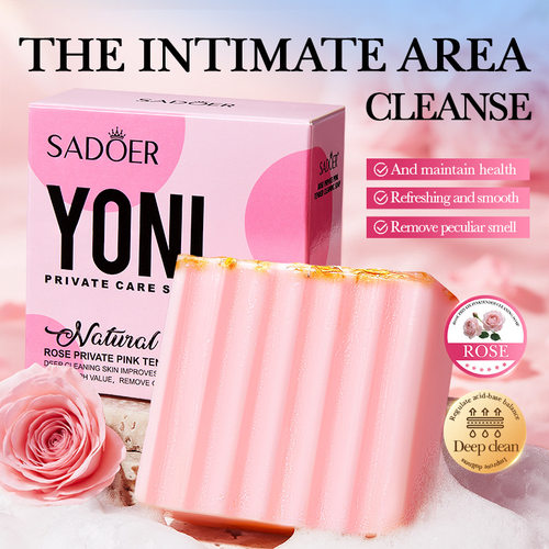 SADOER Rose Private Pink and Tender Cleaning Soap (with Bub