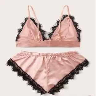 lingerie New 性感睡衣两件套 sling lace sexy temptation