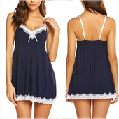 lace halter neck Erotic sexy women nightdress lingerie