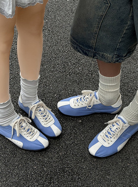 夏季新款透气舒适百搭男女同款情侣鞋天蓝色