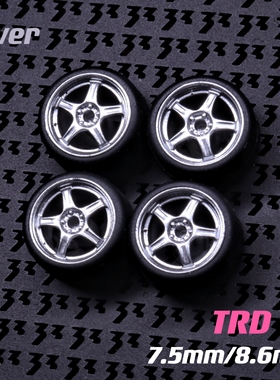 33DREAMS x 90Studio联名款1:64改装轮毂TRD T3款 咬地鲨轮毂