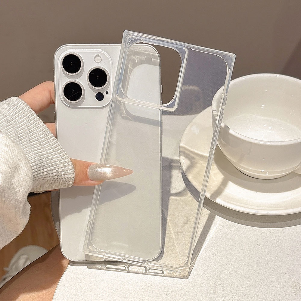 2025适用苹果16promax创意方块手机壳防摔iphone15透明13保护套