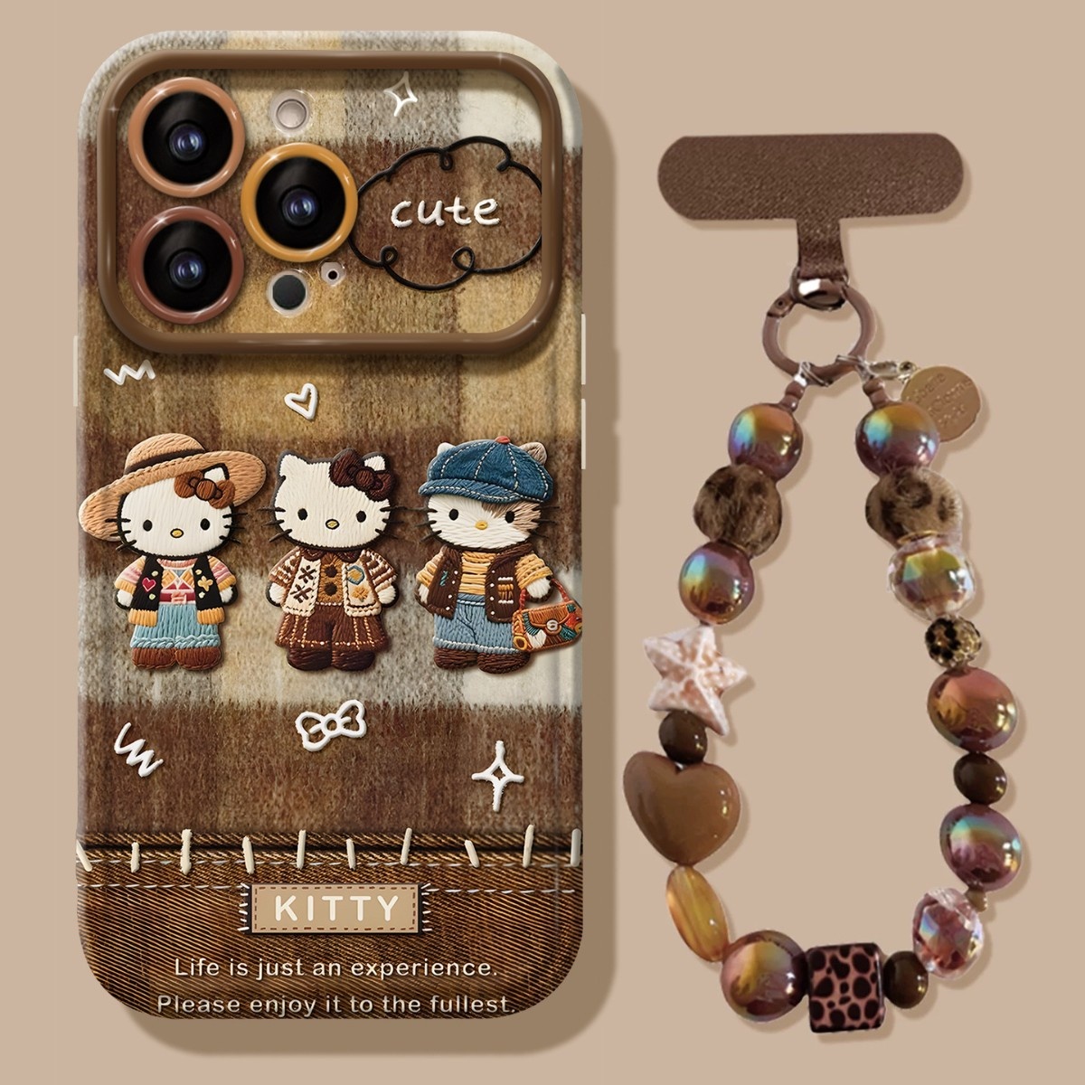 2025复古kt猫挂链适用苹果17promax手机壳15可爱卡通16软硅胶13新