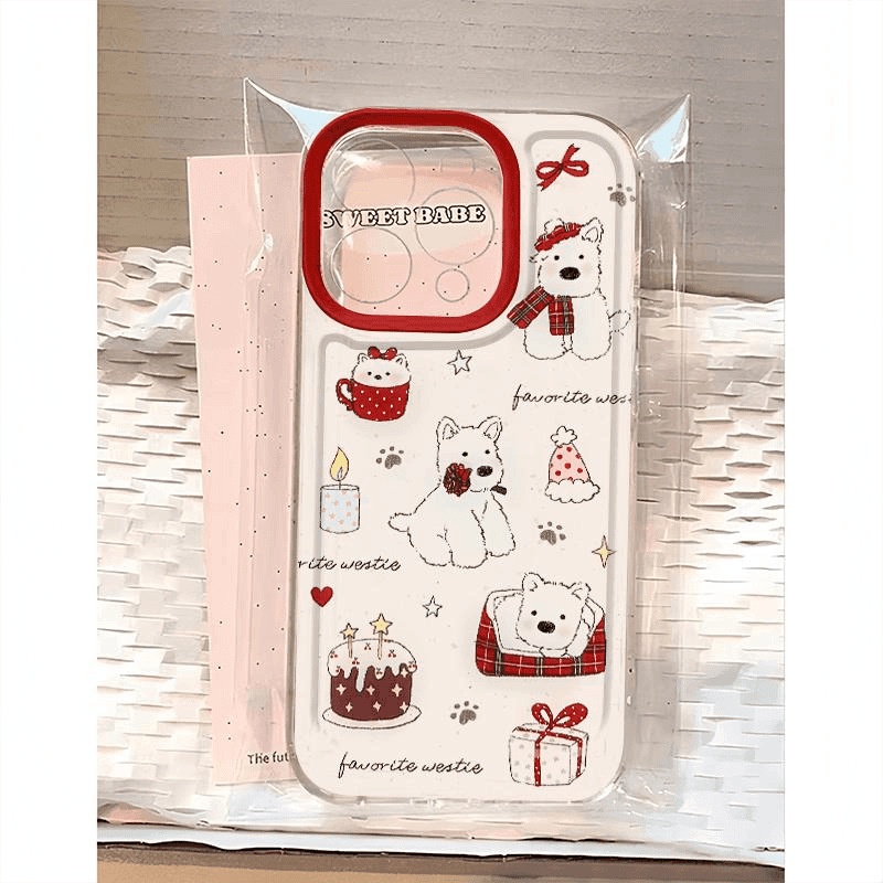 2025小狗蛋糕适用苹果16PLUS手机壳iPhone15PROMAX趣味14全包13