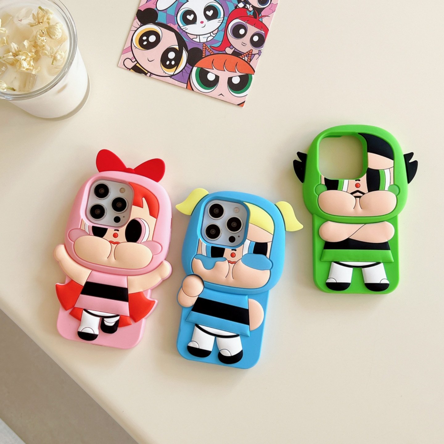 2025哭脸小女警iPhone14适用苹果16pro max硅胶手机壳可爱17pro